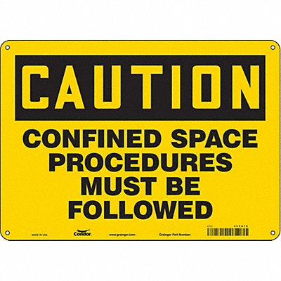Safety Sign 10 inx14 in Polyethylene