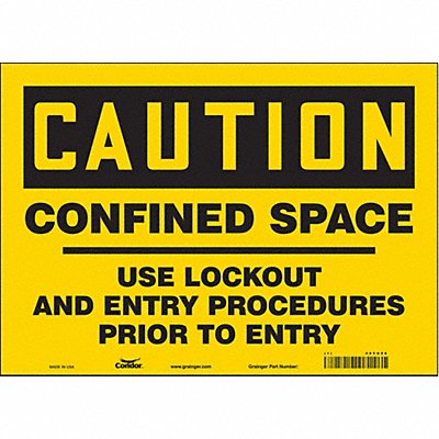 Safety Sign 10 inx14 in Vinyl