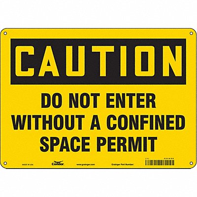 Safety Sign 10 in x 14 in Aluminum