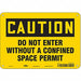 Safety Sign 7 inx10 in Polyethylene