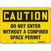 Safety Sign 10 in x 14 in Polyethylene