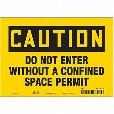 Safety Sign 7 inx10 in Vinyl