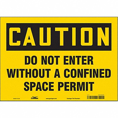 Safety Sign 10 inx14 in Vinyl