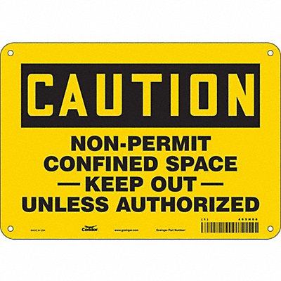 J8712 Safety Sign 7 in x 10 in Aluminum