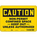 J8712 Safety Sign 7 in x 10 in Aluminum