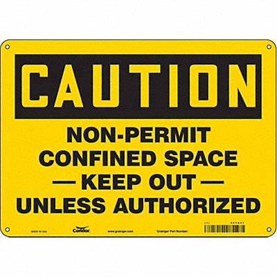 J8712 Safety Sign 10 inx14 in Aluminum