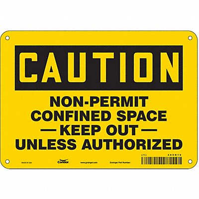 J8712 Safety Sign 7 inx10 in Polyethylene