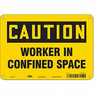 J8713 Safety Sign 7 in x 10 in Aluminum