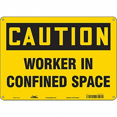 J8713 Safety Sign 10 in x 14 in Polyethylene