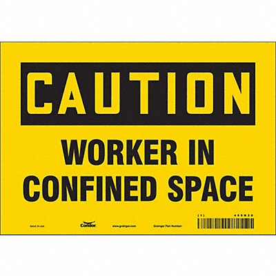 J8713 Safety Sign 7 in x 10 in Vinyl