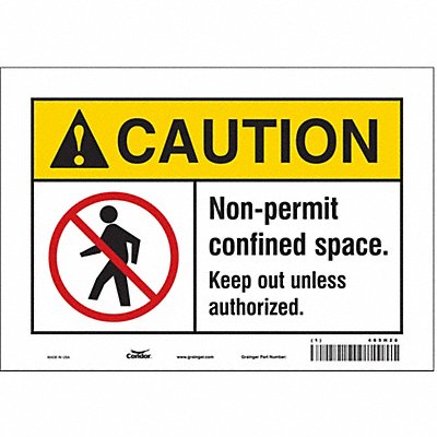 J8714 Safety Sign 7 inx10 in Vinyl