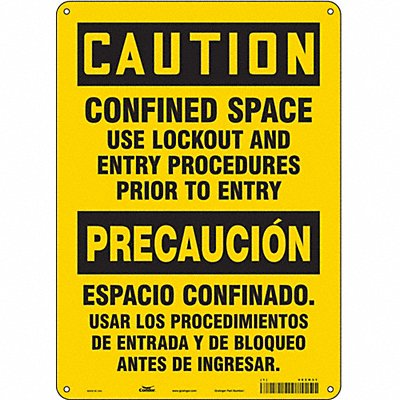 Safety Sign 10 inx14 in Aluminum