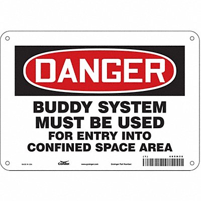 Safety Sign 7 in x 10 in Aluminum