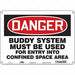 Safety Sign 10 inx14 in Aluminum