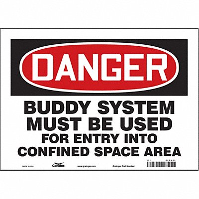 Safety Sign 10 inx14 in Vinyl