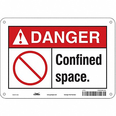 Safety Sign 7 in x 10 in Aluminum