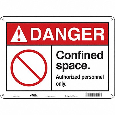 Safety Sign 10 inx14 in Polyethylene