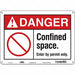 J8721 Safety Sign 10 inx14 in Polyethylene