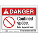 J8721 Safety Sign 3 1/2 inx5 in Vinyl