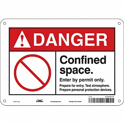 Safety Sign 7 in x 10 in Polyethylene