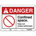 Safety Sign 10 in x 14 in Aluminum