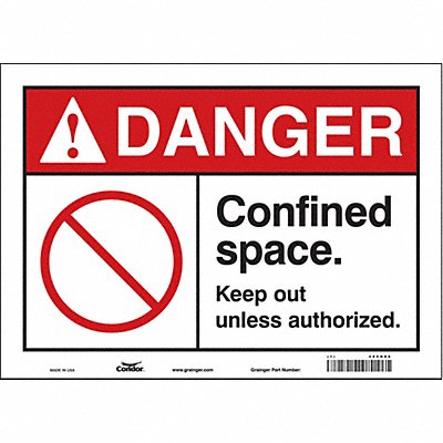 Safety Sign 10 in x 14 in Vinyl