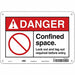 J8724 Safety Sign 7 in x 10 in Polyethylene