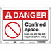 J8724 Safety Sign 10 in x 14 in Polyethylene