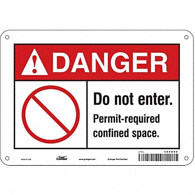 Safety Sign 7 in x 10 in Polyethylene