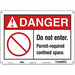 Safety Sign 10 inx14 in Polyethylene