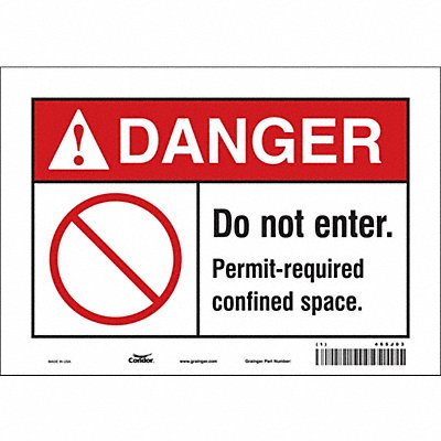 Safety Sign 7 in x 10 in Vinyl