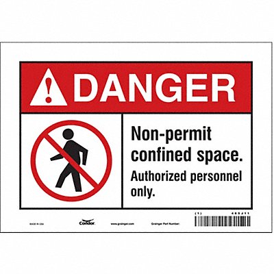 Safety Sign 7 inx10 in Vinyl