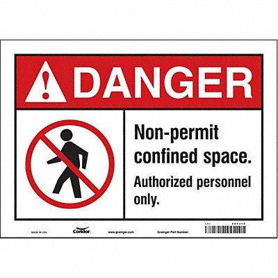 Safety Sign 10 inx14 in Vinyl