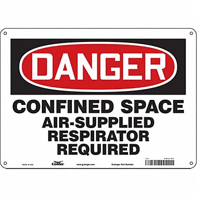 Safety Sign 10 in x 14 in Aluminum