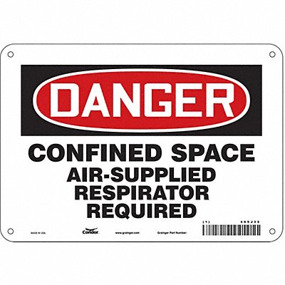 Safety Sign 7 inx10 in Polyethylene