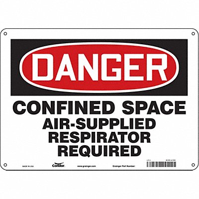 Safety Sign 10 in x 14 in Polyethylene