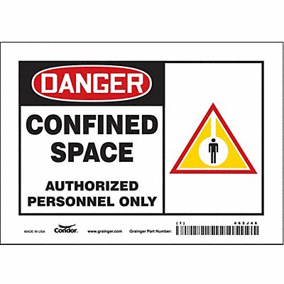 Safety Sign 5 inx7 in Vinyl