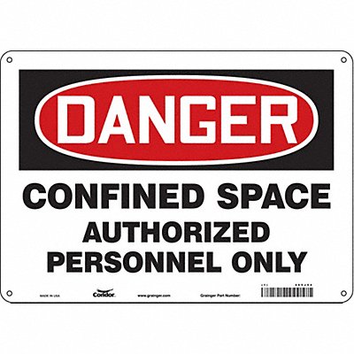 Safety Sign 10 inx14 in Polyethylene