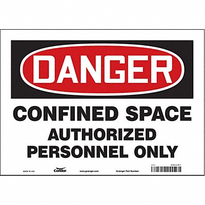 Safety Sign 10 inx14 in Vinyl