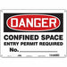 Safety Sign 10 inx14 in Polyethylene
