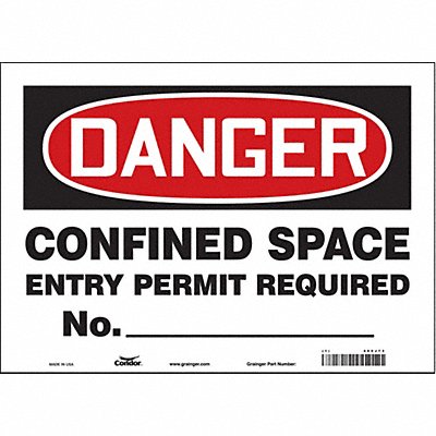 Safety Sign 10 inx14 in Vinyl