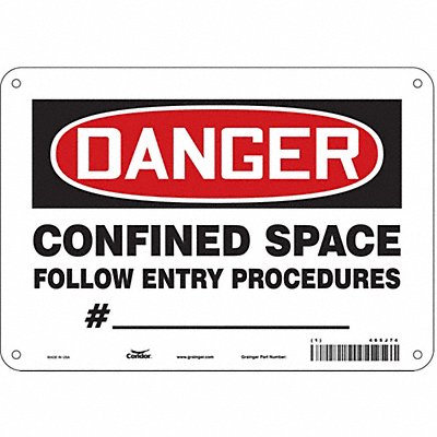 Safety Sign 7 in x 10 in Aluminum