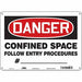 Safety Sign 10 in x 14 in Aluminum