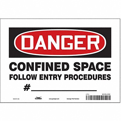 Safety Sign 7 inx10 in Vinyl