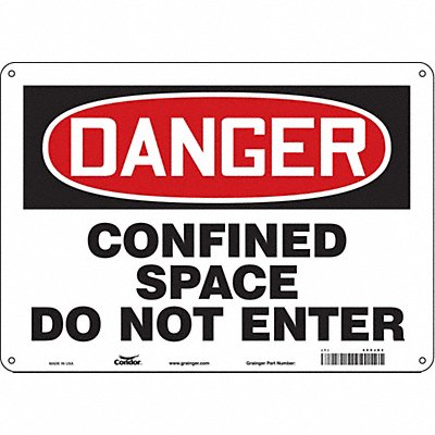 Safety Sign 10 inx14 in Aluminum