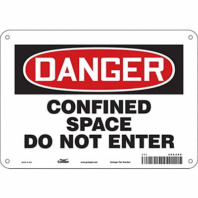 Safety Sign 7 inx10 in Polyethylene