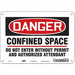 Safety Sign 7 in x 10 in Aluminum