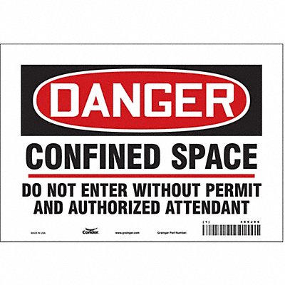 Safety Sign 7 inx10 in Vinyl