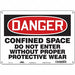 Safety Sign 10 inx14 in Polyethylene