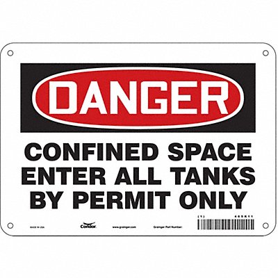 Safety Sign 7 inx10 in Polyethylene